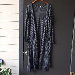 Free People Striped Duster